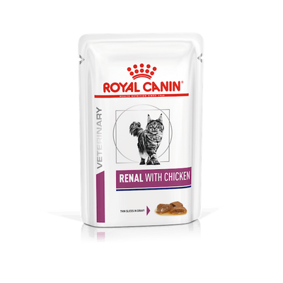 Renal Feline Chicken Pouches Дієтичний вологий корм з куркою для котів при хворобах нирок. Упаковка 12шт*85г  40300019 фото